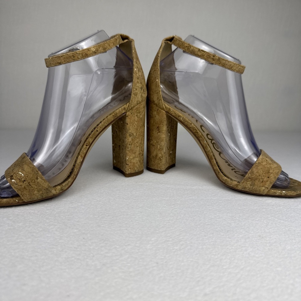 Sam Edelman Womens Yaro Cork High Heel Strappy Sandals Size 7W - Picture 8 of 12